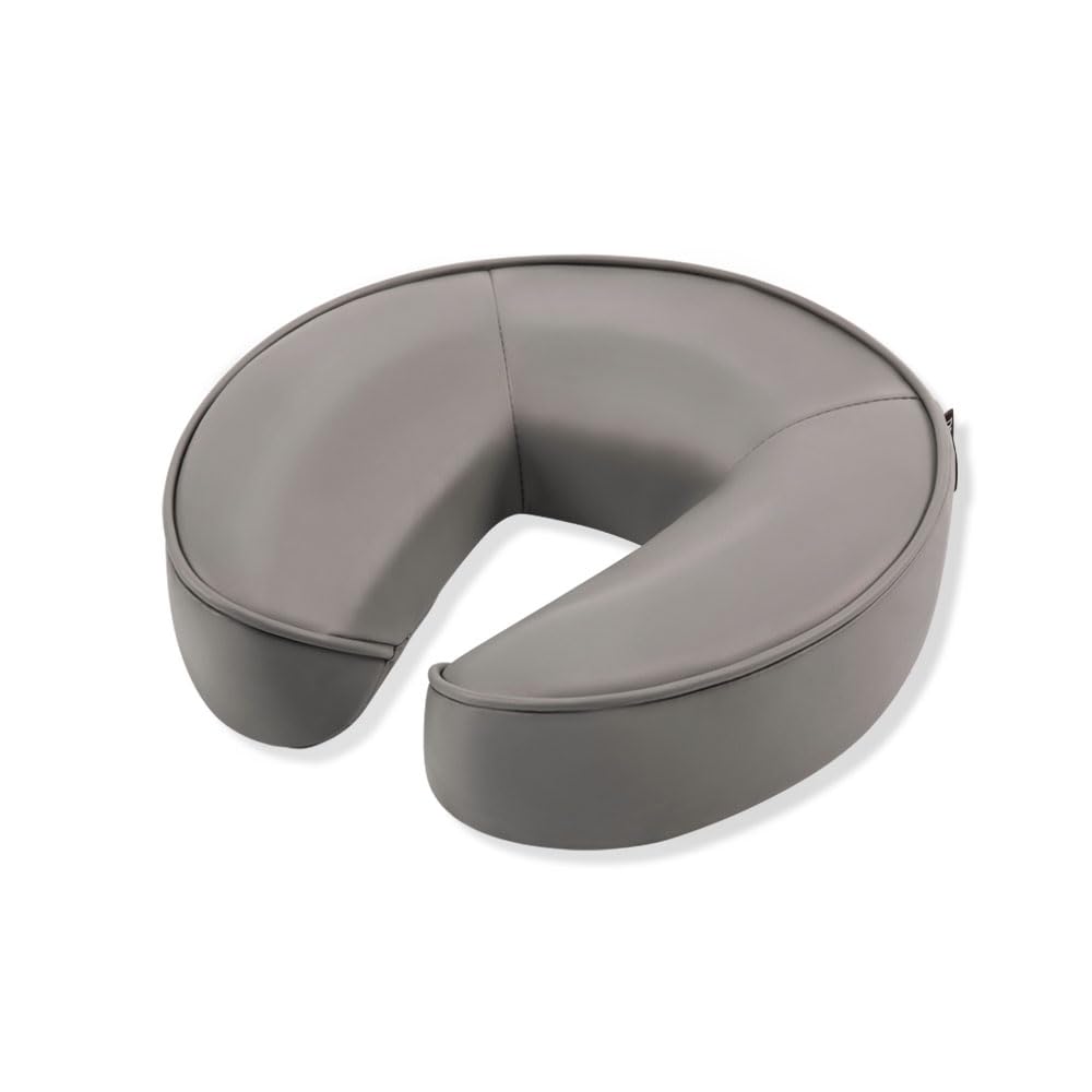 DR.LOMILOMI Universal-Size Ergonomic Crescent Memory Foam Face Cushion 632 for Massage Table Chair Headrest (Face Cushion Only) (Memory Foam, Gray)