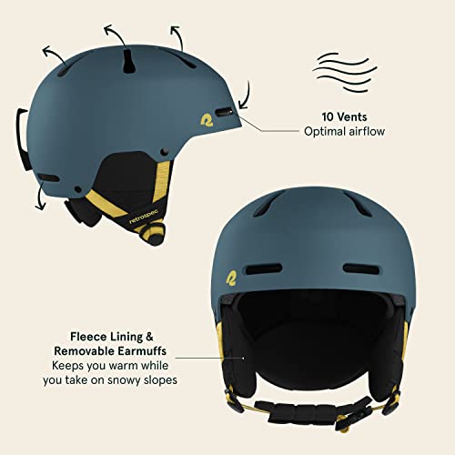 Retrospec Comstock Ski & Snowboard Helmet For Adults - Durable Abs Shell, Protective Eps Foam & 10 Cooling Vents - Adjustable Fit For Men & Women - Matte Superior Blue, Small #TOP3
