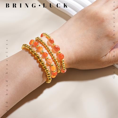 Gold Beaded Bracelets for Women Gold Bracelet Stack Natural Stone Bracelet Healing Crystal Bracelet Stretch Gemstone Bracelets3