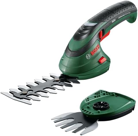 Bosch Akku Grasscheren Set Isio (3,6 Volt, Messerlänge 12 cm, Messerabstand 8 mm)