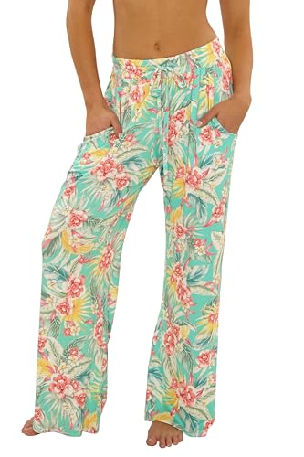 Salt Life womens Biscayne Linda Pants, Casual, Wide Leg, Beach Cover Ups for Women