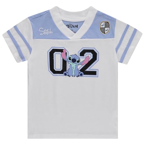 Disney Girls Lilo & Stitch Sports Graphic T-Shirt – Soccer and Volleyball Jersey, Sizes 4-16