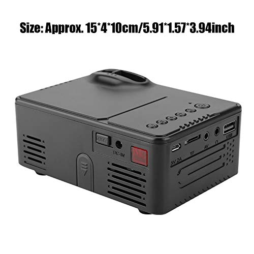 Lecxin HD-projector, 814 multifunctionele duurzame mini digitale HD-projector zwart 1080p ondersteuning externe mobiele… - Image 8