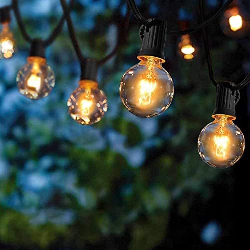VIFLYKOO Outdoor String Lights Mains Powered, 31FT Festoon Lights G40