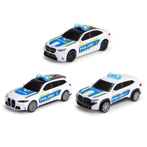 Voiture de police BMW miniature 1:36 jouet enfant 3 ans friction Dickie Toys son et lumière