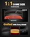 GSOWO 4 PCS LED Side Marker Light Kits for Chrysler 300 2015-2024, Full LED Strip Amber & Red Front Rear Bumper Light, Smoked Lens Fender Sidemarker Lamps, OEM Replacement