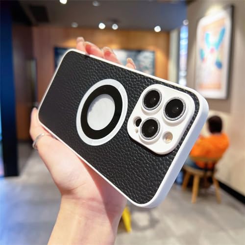 Couvercle trou de protection caméra iPhone 14 Plus étui silicone cuir business anti-choc