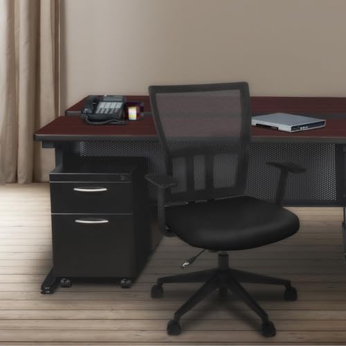 HomeStock Classic Charm 58' Benching Station Mahogany Rich Wood Finish Durable and Stylish Workspace Solution Ideal for Office Settings