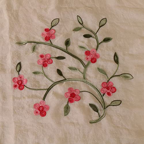 Yizelli Women’s Long Scarf Floral Embroidery Chiffon Scarf Beach Wrap Shawl for Spring Summer4