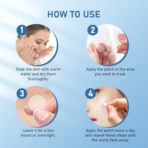 FEDOLOY Maximum Strength Wart Remover Patches, Fast & Easy Operate Hydrocolloid Waterproof Invisible Sticker, Skin Care Removal Patches for All Skin Types, 144pcs