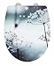 Produktbild WENKO WC-Sitz Mod. Polar mit Hochglanz-Oberfläche, Toilettendeckel mit Absenkautomatik aus bruchstabilem Thermoplast, 36,5 x 45 cm, Winter-Motiv