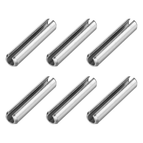 QUARKZMAN 6Pcs Spinotti A Fessura 2/5 Di Pollice(10mm) Diametro 2 Pollici(50mm) Lunghezza Perni Di Tensionamento In Acciaio A Molla Per Fissaggio Sicuro, Argento