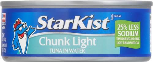 Image of StarKist 25% Less Sodium Chunk Light Tuna In Water, 5 Oz Can, 5 Oz (Pack of 2)