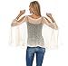 SHU-SHI Womens Lightweight Summer Poncho Shrug Cold-Shoulder Tunic Top Cover Up