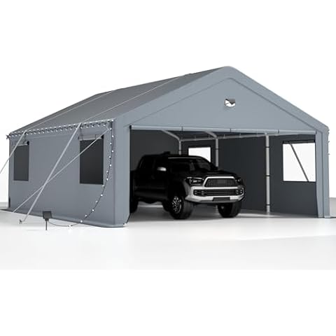 Sannwsg 20x20 Heavy Duty Carport Cover