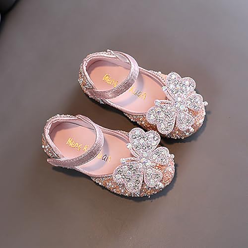 Toddler Dress Shoes Girls Kids Party Wedding Flower Girl Pearl Rhinestone Butterfly Crystal Princess Mary Jane Shoes4
