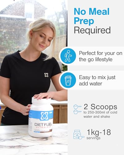 USN Diet Fuel Ultralean Meal Replacement Shake Powder, Strawberry Flavour - 1kg, High Protein Shake Powdered Drink Mix, Low Calorie Diet & Weight Control Powder, 25g Protein - Image 4