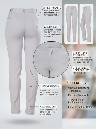Image of modny Formal Trousers for Women Premium Polycotton, Regular Fit, Straight Pant for Girls | Ideal for Office, College & Professional Wear