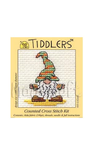 Mouseloft Tiddler - Gnome - mini counted cross stitch kit
