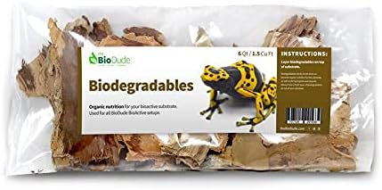 The Bio Dude Paperback Isopod Bark 6 qt, for Isopods, Springtails, Reptiles, Frogs and bioactive terrariums