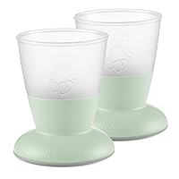 Vista 1 de BabyBjörn Vaso para bebé, paquete de 2, verde polvo