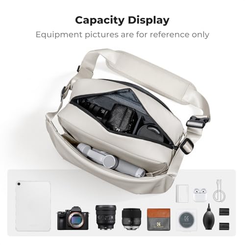 Bolsa cámara K&F CONCEPT ligera blanca 7L miniatura 2