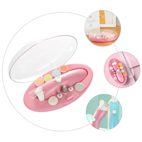 RORPOIR Kit de perceuse à ongles multifonctionnelle Kit de lime à ongles électrique portable 9 têtes de meulage ajustables en résine ABS, capacité 300mA, pour limer et embellir les ongles – vue 4