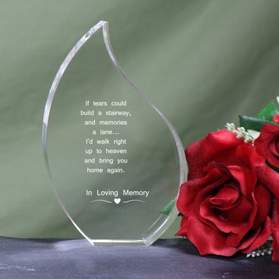 GiftsForYouNow If Tears Could Build A Stairway Personalized 5 Inch Memorial Keepsake