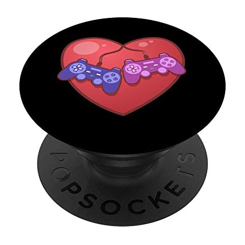 Video Game Valentines Day Heart Controller Phone Accessory PopSockets Grip and Stand for Phones and Tablets Cover