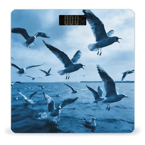 Báscula digital de baño con pantalla LCD y sensores precisos