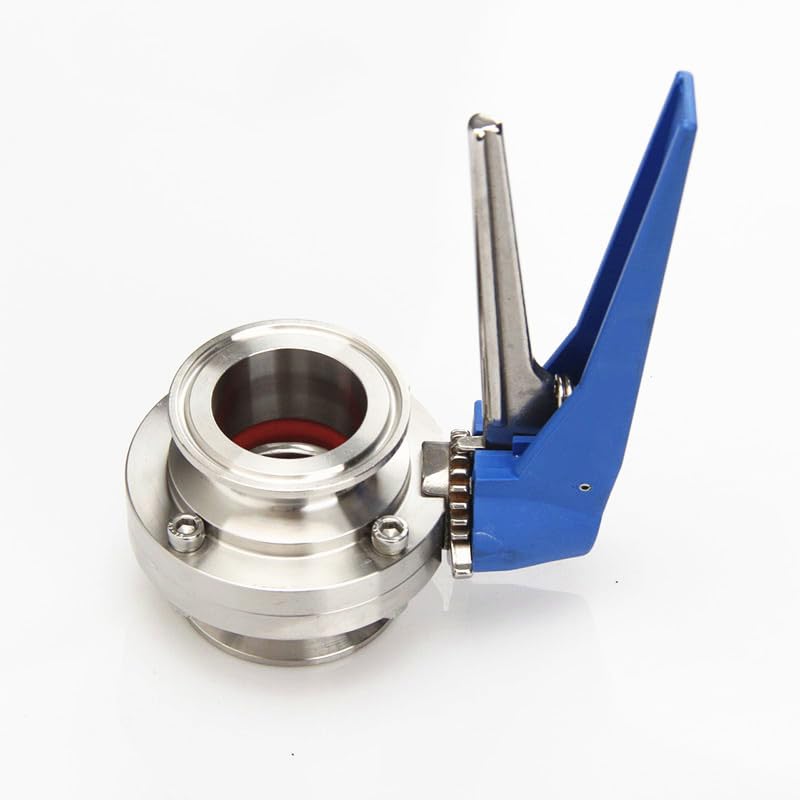 Válvula de triple abrazadera, 1", 1-1/2", 2" de acero inoxidable SS304, gatillo de presión(1-1/2")