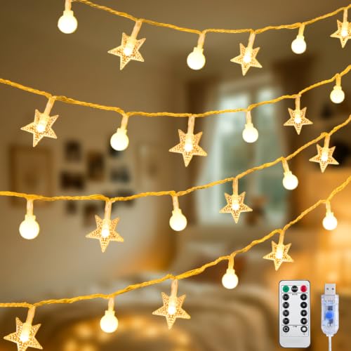 JMEXSUSS 100 LED Globe Star String Lights