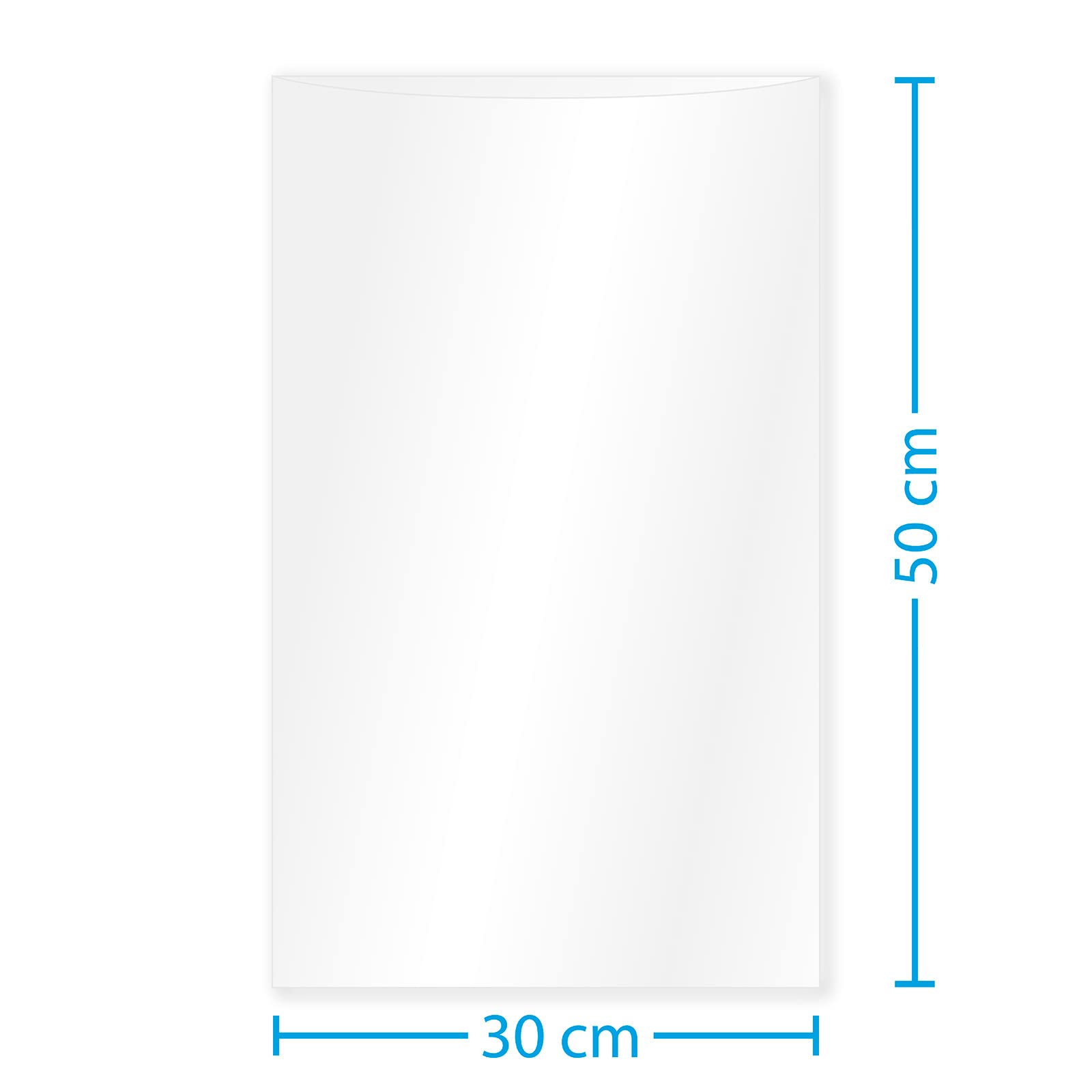 KK Verpackungen Klarsichtbeutel 500x300mm | 100 Stück, Klarsichttüte 35my Transparent | 100% recyclebar | Geschenkverpackung Geschenkkorb | Zum Verpacken mit Schleifen & Geschenkbändern