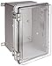 BUD Industries NBF-32420 Plastic Outdoor NEMA Economy Box with Clear Door, 11-51/64 Length x 7-55/64 Width x 7-55/64 Height, Light Gray Finish by BUD Industries