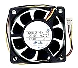 LEYEYDOJX New Cooling Fan for NONOISE G6015S12B2 AG, Compatible with Samsung DLP TV Cooling Fan, DC 12V 0.07A 3-Wrie Quiet Fan, Size:60x60x20mm 2500 RPM.