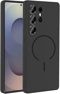 Spia Samsung Galaxy S25 Ultra ile Uyumlu Kılıf Kablosuz Siyah Şarj Özellikli Lansman Kapak Orijinal (Samsung Galaxy S25 