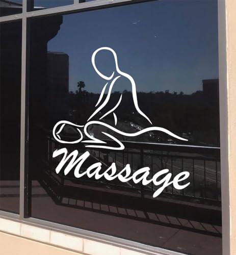 Massage Therapy Parlor Window Vinyl Decal - Masseuse Therapist Business Wall Decor Sticker