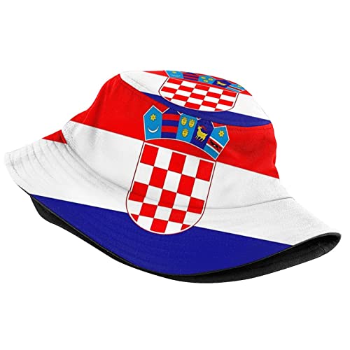 Sombrero tipo bucket bandera de Croacia para mujer y hombre miniatura 2