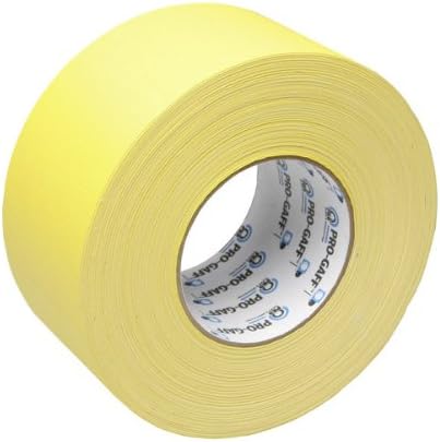Pro Gaff/Gaffers Tape .5, 1, 2, 3, 4 Inch Widths X Variable Lengths, 3 Inch, Yellow