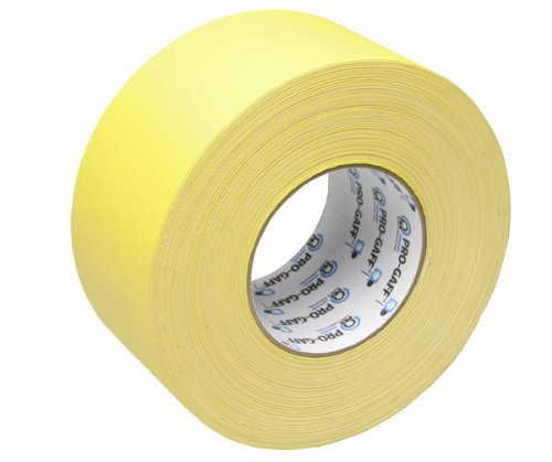 Pro Gaff/Gaffers Tape .5, 1, 2, 3, 4 Inch Widths X Variable Lengths, 3 Inch, Yellow