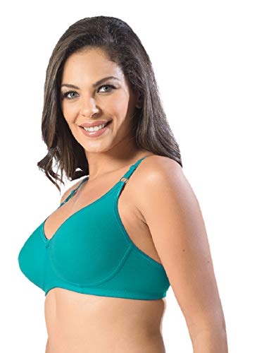 Image of SONARI Womens Non Padded Cotton Spandex Bra | Wire Free, Medium Coverage, Essential Bra | Adjustable Straps, Hook and Eye Closure and Wide Square Back Design for Everyday Comfort -D14