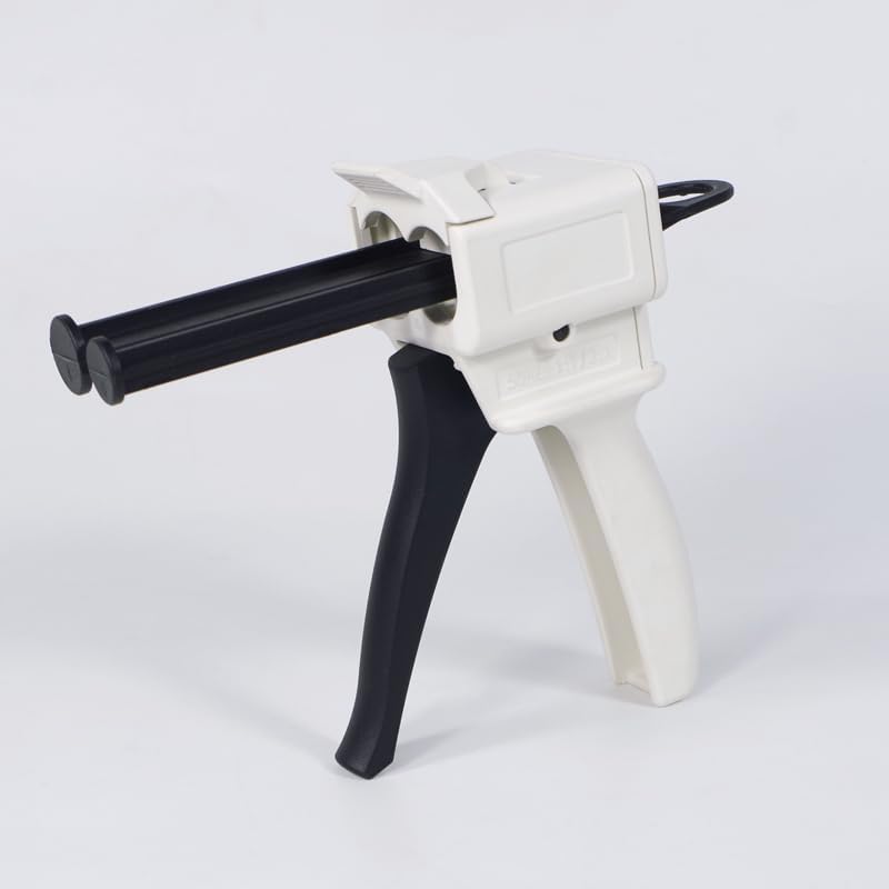 SDent® USA FDA 4:1/10:1 Dental Two Components Manual Silicone Glue Gun Dental Silicon Dispenser Gun Dental Silicone Cartridge Syringes for 50ml Silicon Rubber Impression Materials Type 3 Light Body