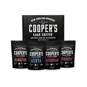 Gourmet Coffee Sampler Gift Box Set | Coffee 4 bags | 1lb Total | Sumatra Dark, Kenya AA Medium-Dark, Rwanda Medium…