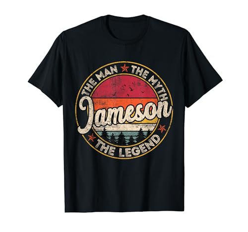 Jameson The Man The Myth The Legend Personalized Name T-Shirt