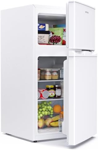 Upstreman 84L Kühl Gefrierkombination, Kühlschrank mit Gefrierfac...