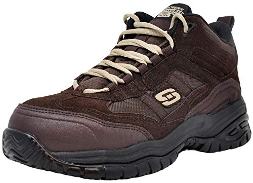 Skechers Men Soft Stride Work Boot, Brown, 9 M US