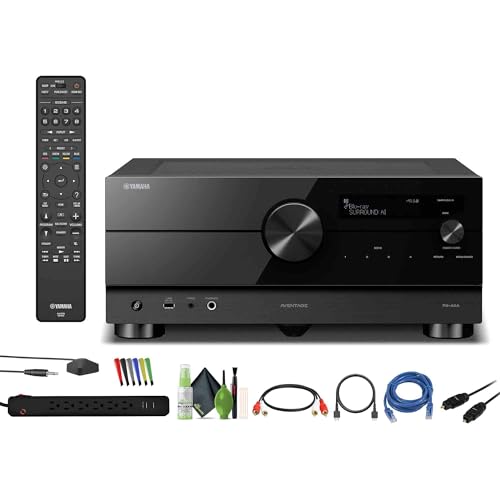 Image of Yamaha AVENTAGE RX-A6A 9.2-Channel Surround Sound Network AV Receiver MusicCast Built-in Wi-Fi and Bluetooth Streaming Home Theater System Bundle with Accessories