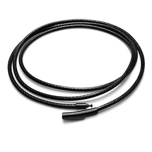 Hoyazvet 2mm 3mm �h���ґg���U�[�l�b�N���X�R�[�h �j�����p | �u���b�N&�X�e�����X�X�`�[���N���X�v�t���h�� | �y���_���g�p�_�[�N�u���E��/�u���b�N���b�N�X���[�v�`�F�[�� ����16~30�C���` (�M�t�g�{�b�N�X), Length 16 I