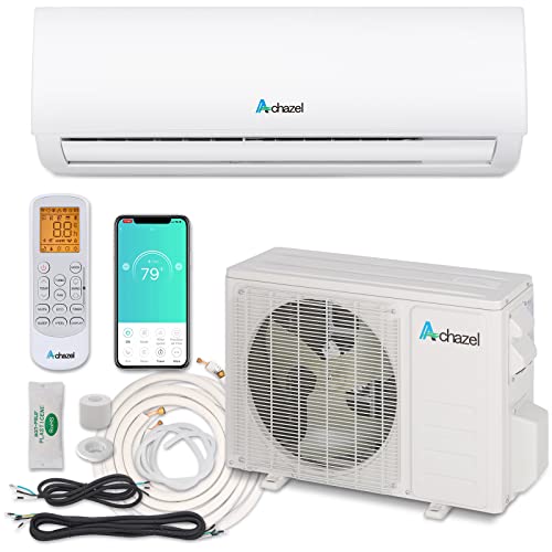 ACHAZEL WIFI Enabled 12,000 BTU Mini Split Air Conditioner & Heater Ductless Inverter System, 19 SEER2, 115V Wall Mounted AC with Heat Pump, Installation Kits - Cools up to 750 Sq. Ft Efficiently ACHAZEL WIFI Enabled 12,000 BTU Mini Split Air Conditioner & Heater Ductless Inverter System, 19 SEER2, 115V Wall Mounted AC with Heat Pump, Installation Kits - Cools up to 750 Sq. Ft Efficiently