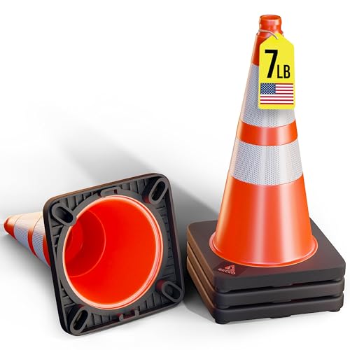 Orange Traffic Cone with 6in. 3M Reflective Collar